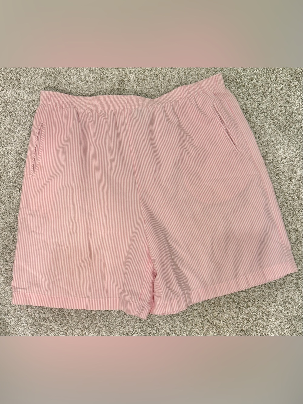 VINTAGE KORET Seersucker Striped Cover-Up Boxer Shorts